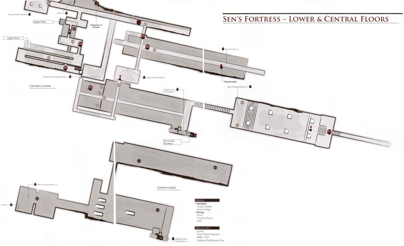 Нижние и центральный этажи Крепости Сена.